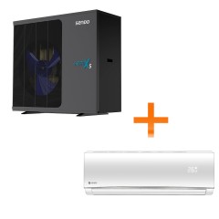 Sendo HeroXS SHP-15HXSP3 Αντλία Θερμότητας Τριφασική 15kW 75°C Α+++ R290 Και Κλιματιστικό Τοίχου Sendo Pegasus SND - 09/PGS2 Inverter 9.000 Btu